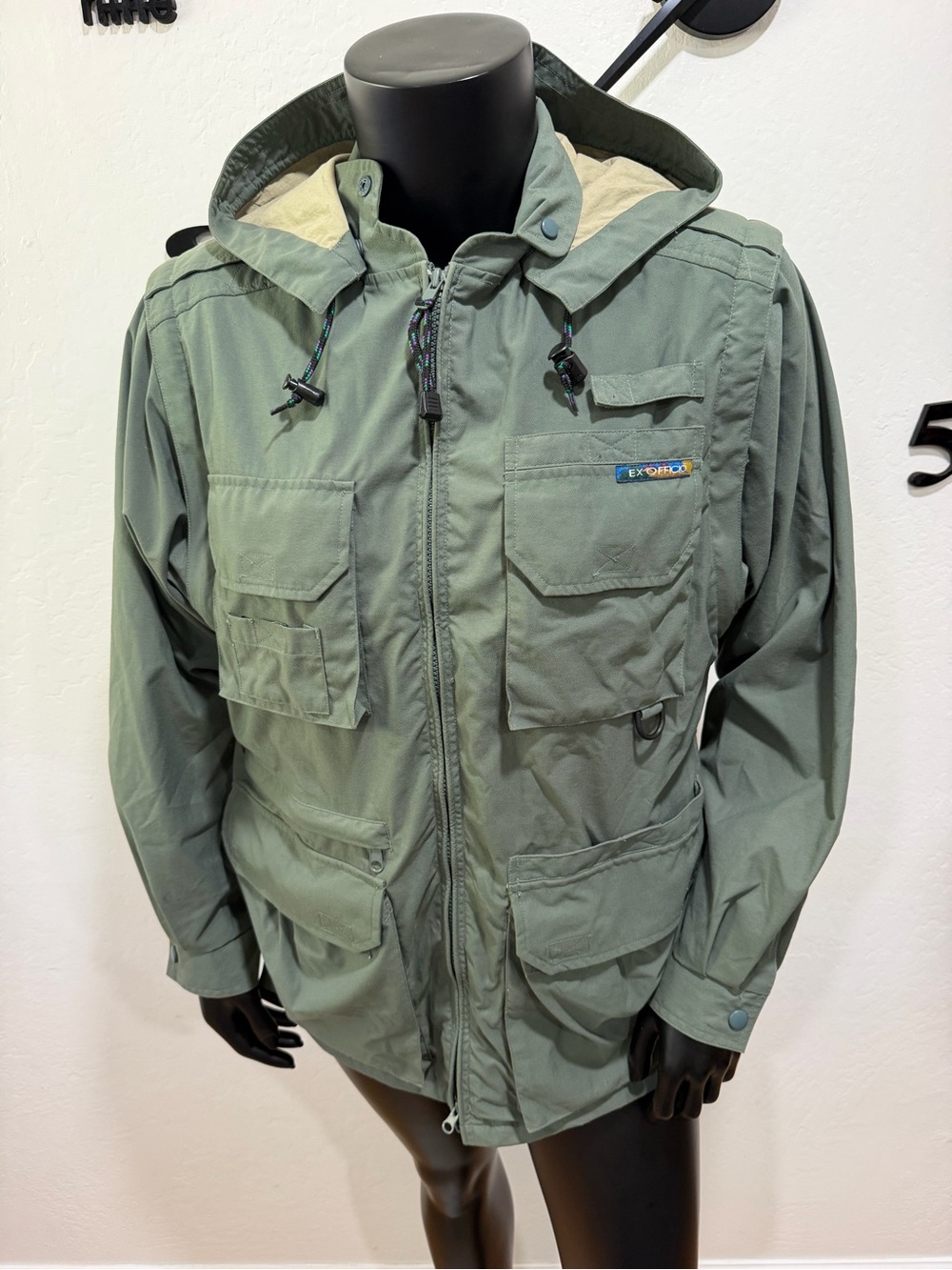 Vintage Ex Officio Convertible Jacket Vest Green Unisex S
